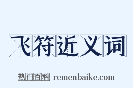 飞符近义词是什么意思的图片